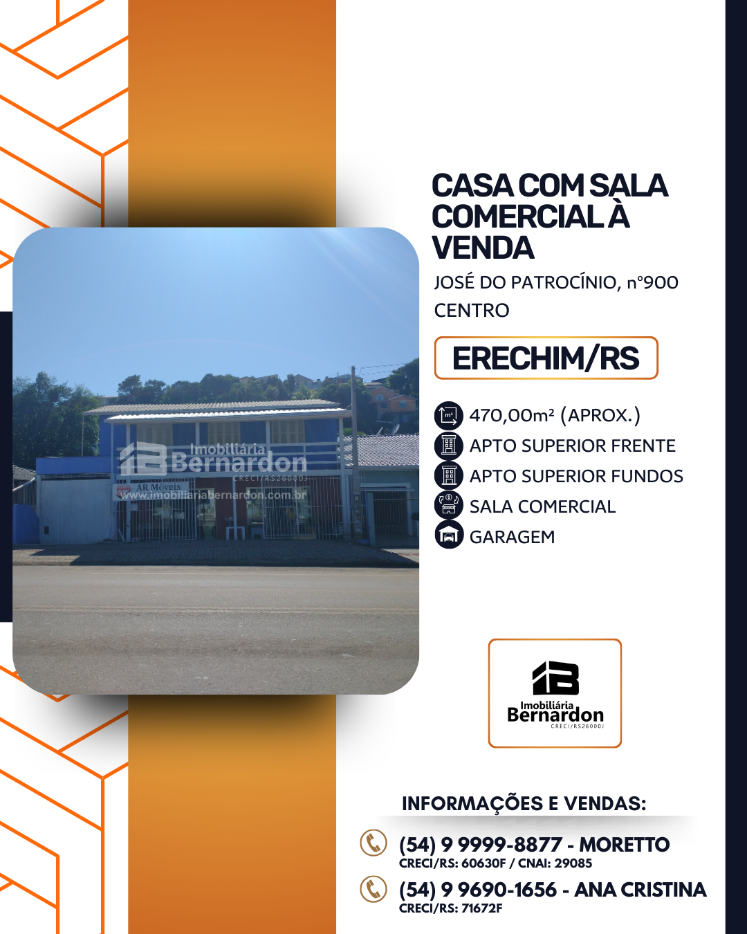 Imagem: Ampla casa com sala comercial.